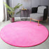 Round Coral Velvet Carpet for Living Room Coffee Table Floor Rug Short Plush Foot Mat for Children's Play